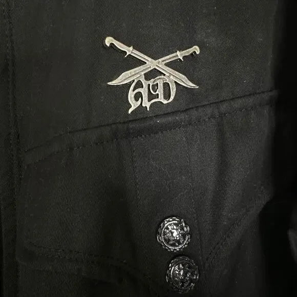 Artful Dodger Black Military Style Jacket Size XL